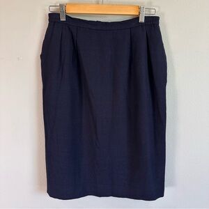 Vintage Classic Navy Women's Pencil‎ Skirt